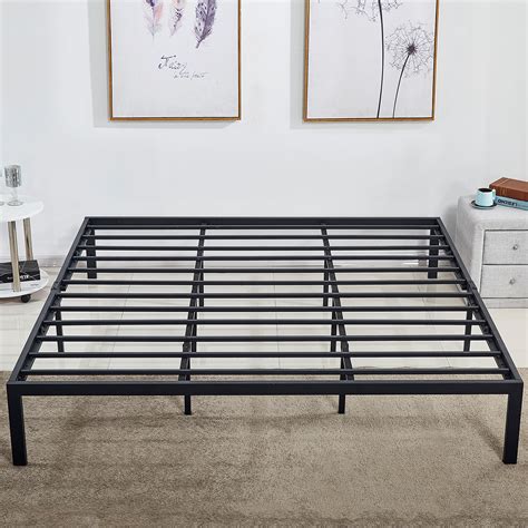 amazaon metal king size bed for spring box and mattresss|King Size Metal Bed Frames With Headboard For Box Spring .